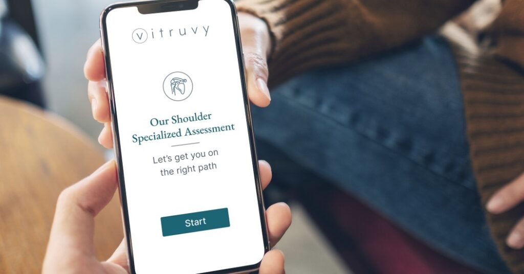 Image of phone with specialized shoulder assessment